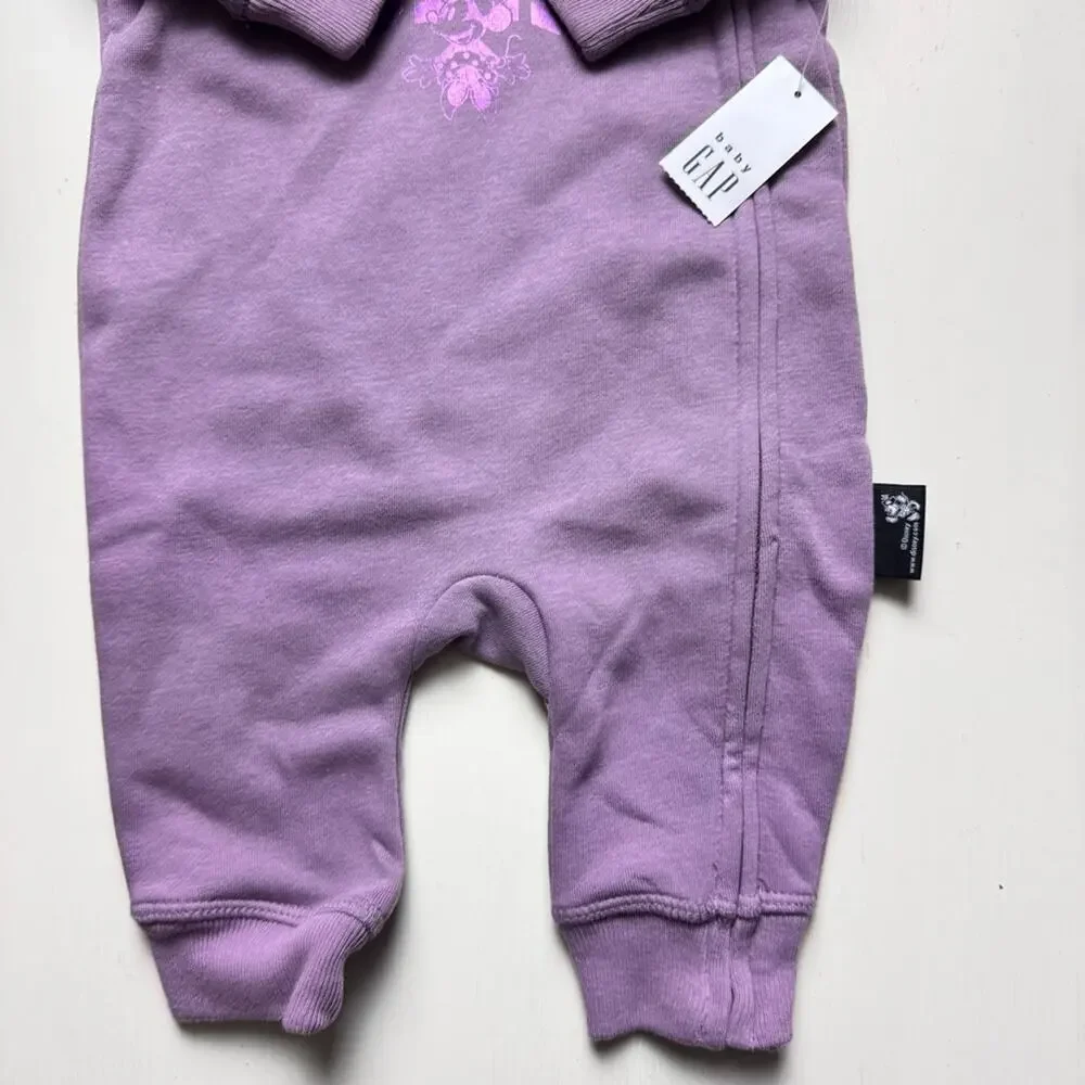 Baby Gap Kids Minnie Mouse Size Zipper Closure One Piece Sz 0-3 M New With Tags